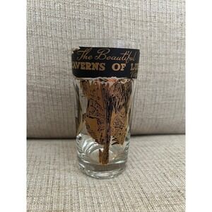 Vintage midcentury style Americana tourism glass Virginia caverns